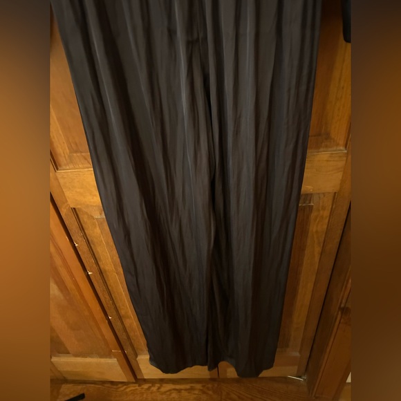 MNG (Mango) Women’s Sz M Minimalist Classic Charcoal Grey Long Sleeve Jumpsuit - Picture 14 of 14